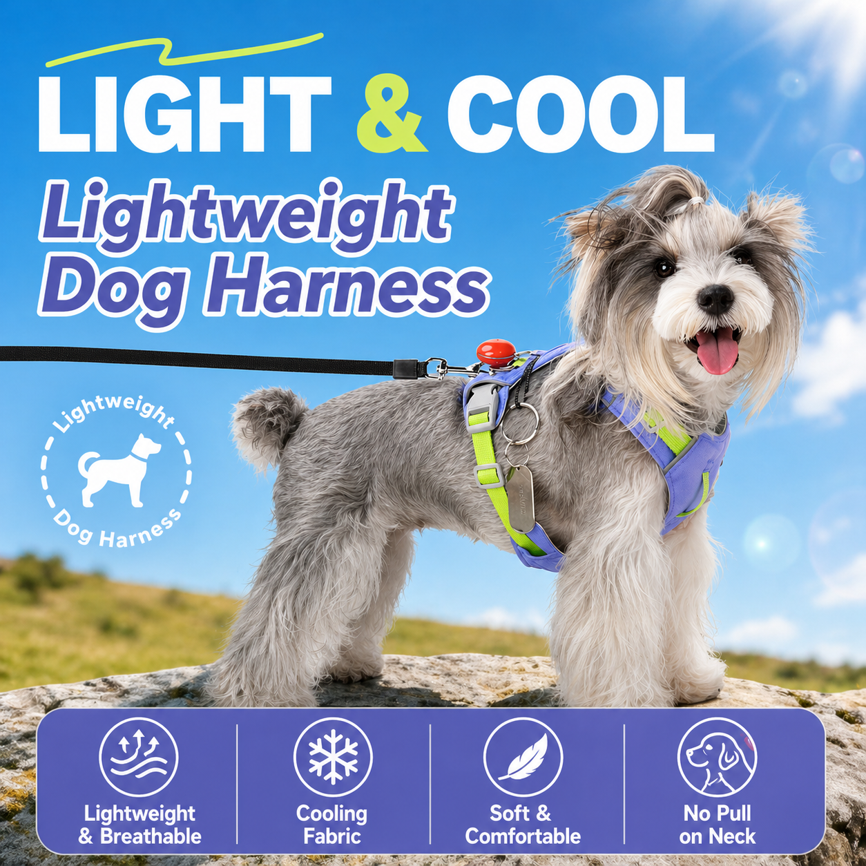 Cooling No-Pull Dog Harness (Lightweight & Breathable)