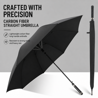 Carbon Fiber Lightweight Business Umbrella – Semi Auto Open & Windproof
