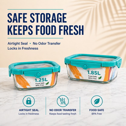 Airtight Leak-Proof Food Storage Container – BPA Free & Microwave Safe