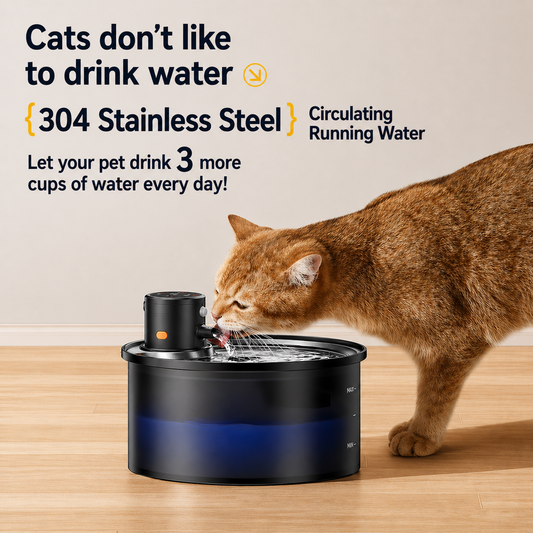 Wireless Cat Water Fountain 3.2L (Stainless Steel)