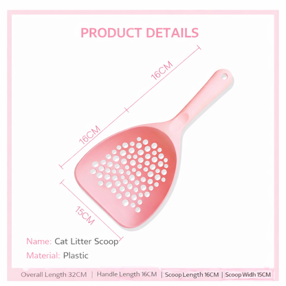 Large Cat Litter Scoop – Easy Sifting Design