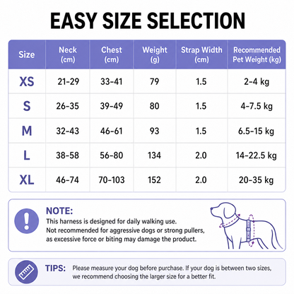 Cooling No-Pull Dog Harness (Lightweight & Breathable)
