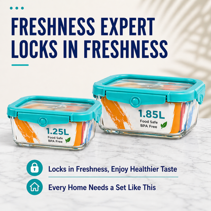 Airtight Leak-Proof Food Storage Container – BPA Free & Microwave Safe