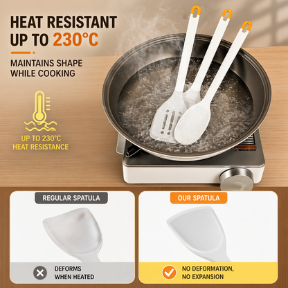 7pcs Silicone Kitchen Utensil Set – Heat Resistant & Non-Stick Safe