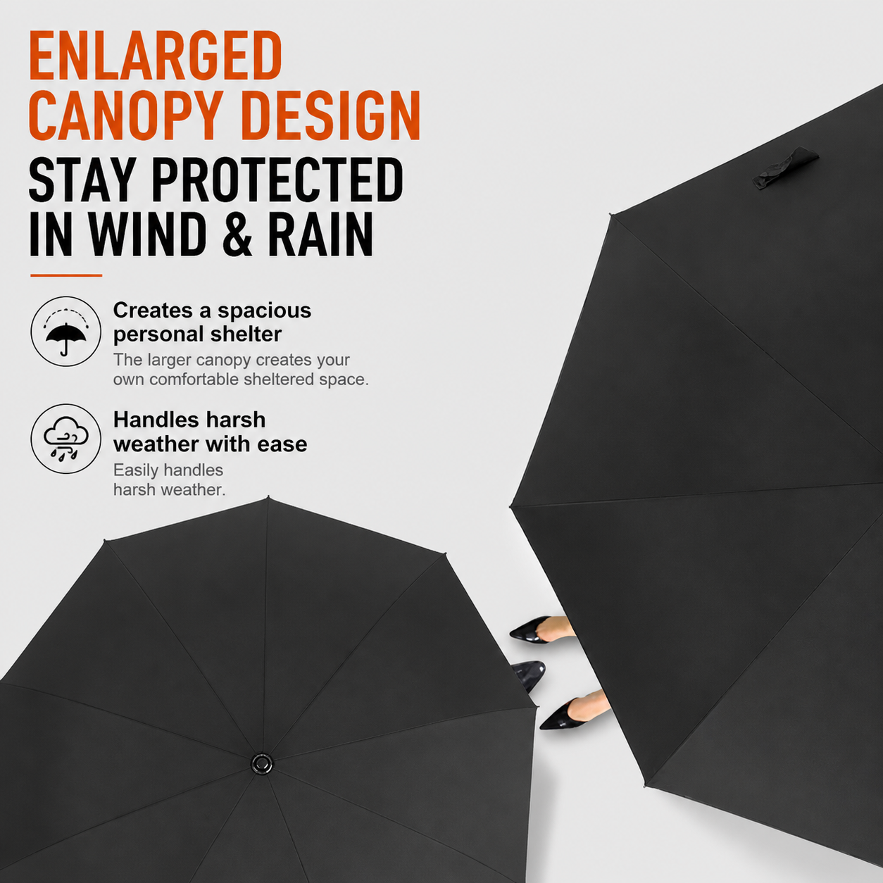 Carbon Fiber Lightweight Business Umbrella – Semi Auto Open & Windproof