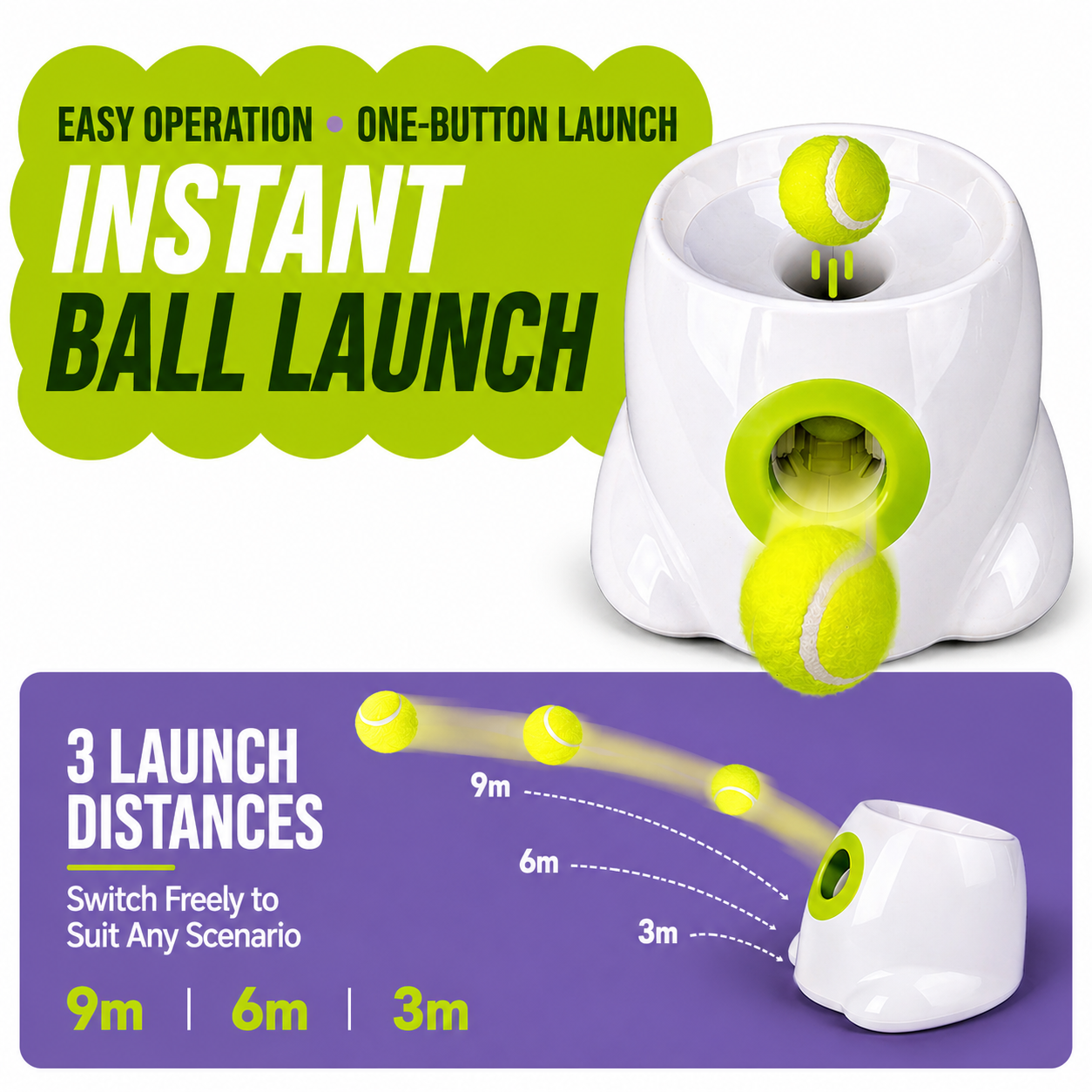 Automatic Tennis Ball Launcher for Dogs