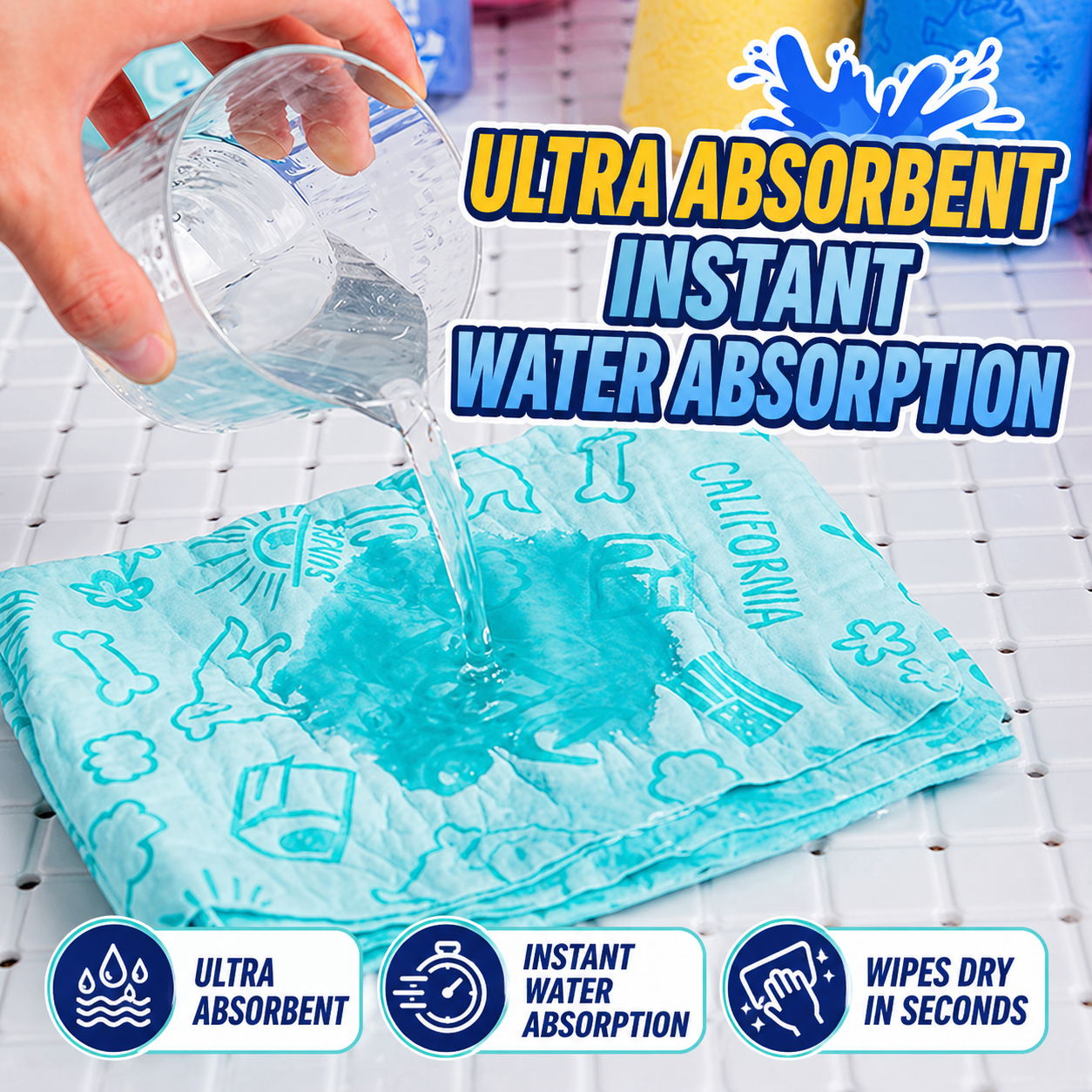Portable Ice Cooling Towel with Bottle – Quick Dry PVA Sports Towel