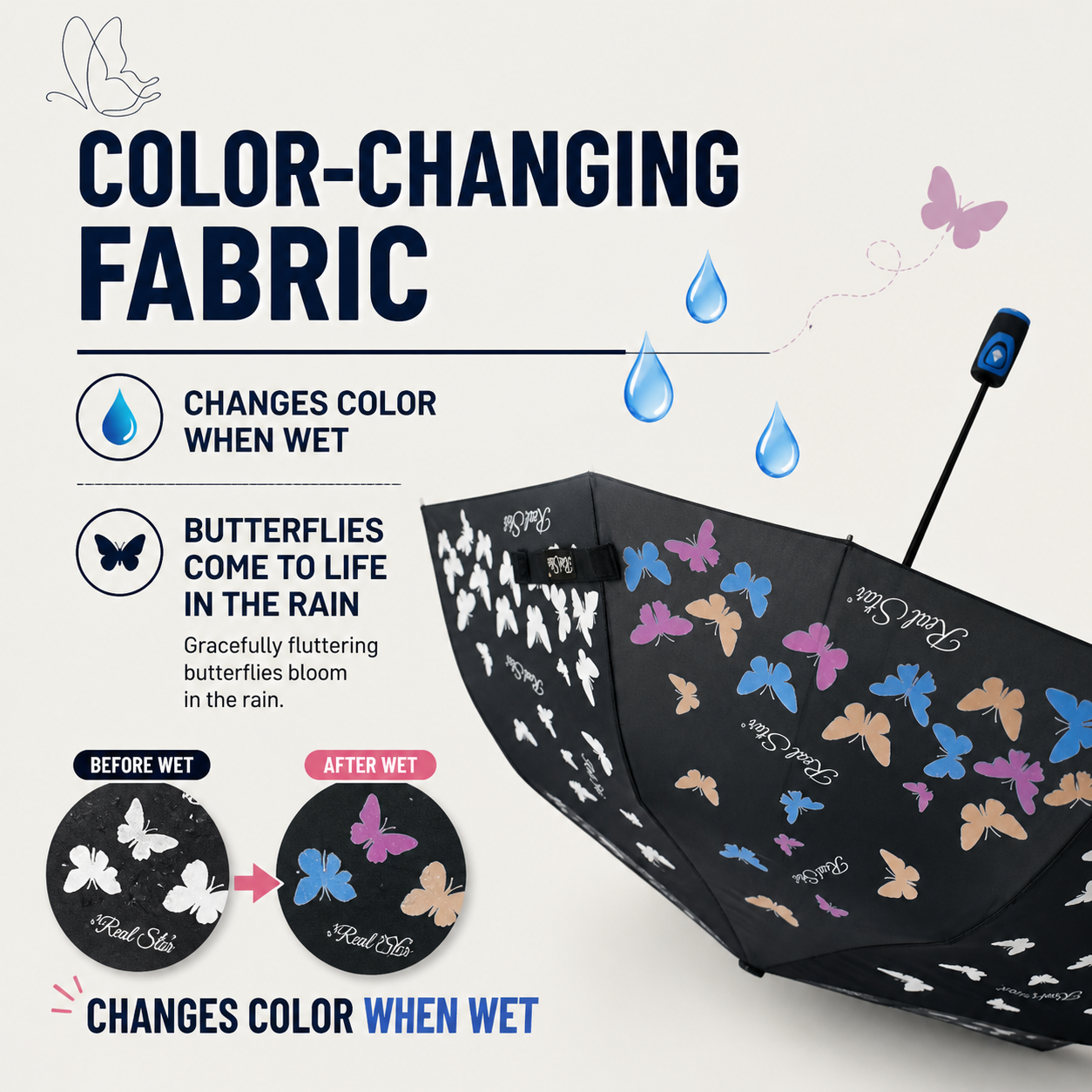 Color Changing Auto Open Umbrella