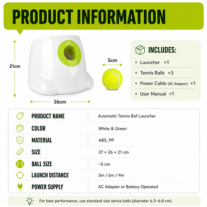 Automatic Tennis Ball Launcher for Dogs