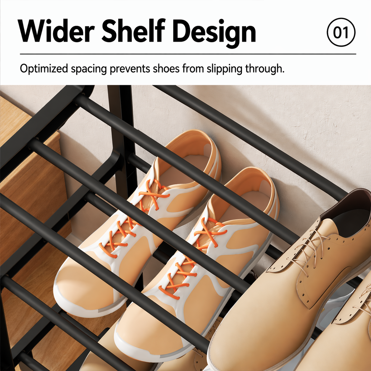 Multi-Layer Shoe Rack Organizer (Steel Frame, Space Saving)