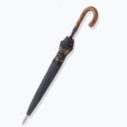 12-Rib Windproof Classic Long Umbrella – Large 115cm Coverage, Durable & Waterproof