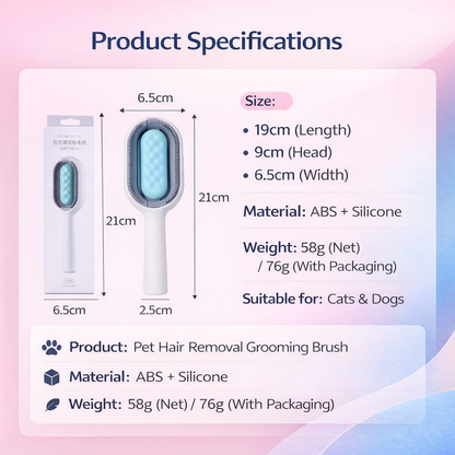 3-in-1 Pet Grooming Brush with Water Tank