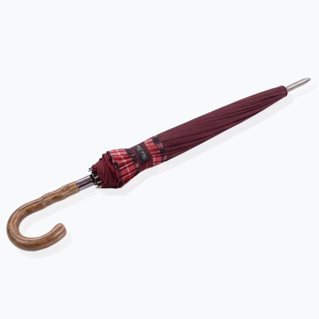 12-Rib Windproof Classic Long Umbrella – Large 115cm Coverage, Durable & Waterproof