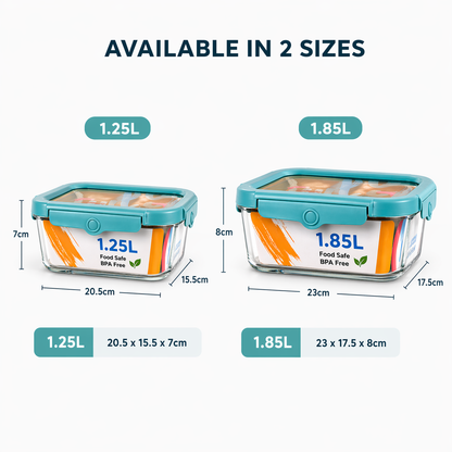 Airtight Leak-Proof Food Storage Container – BPA Free & Microwave Safe