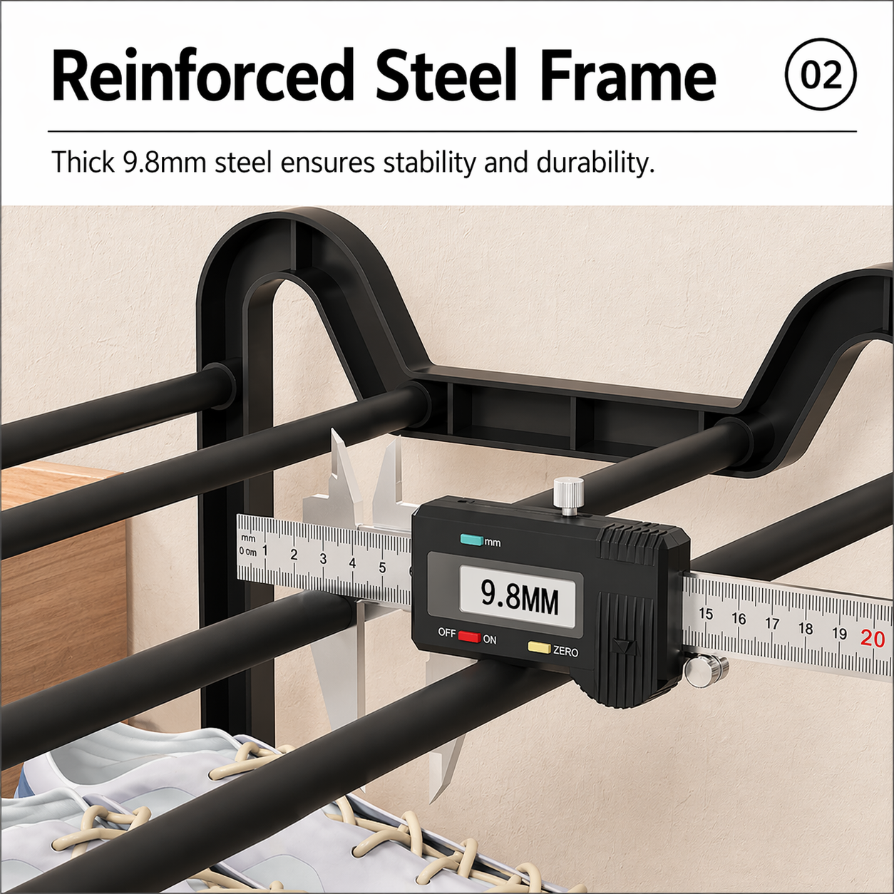 Multi-Layer Shoe Rack Organizer (Steel Frame, Space Saving)