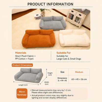 Ultra Soft Plush Pet Sofa Bed