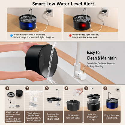 Cat Water Fountain 3.2L (Tap Flow Design)