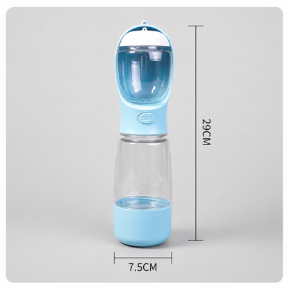 3-in-1 Portable Pet Travel Bottle (Water + Food + Waste Bag)