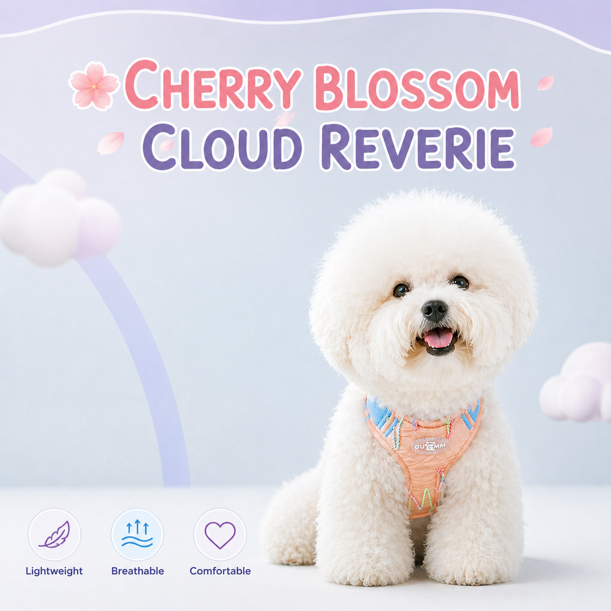 Macaron Pet Harness & Leash Set (Breathable & Adjustable)
