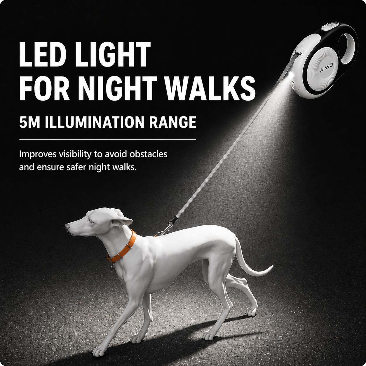 Retractable Dog Leash with LED & Bags (3M / 5M Heavy Duty Anti-Pull)