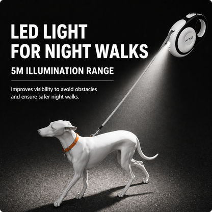 Retractable Dog Leash with LED & Bags (3M / 5M Heavy Duty Anti-Pull)