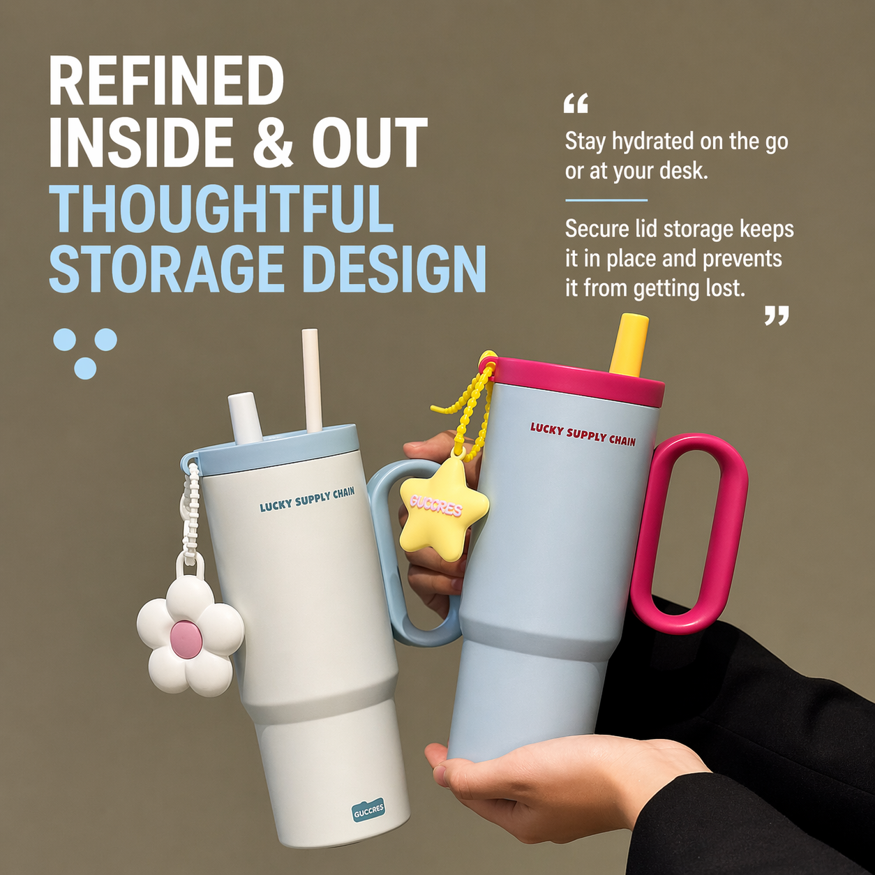 720ML Leak-Proof Thermal Cup with Handle