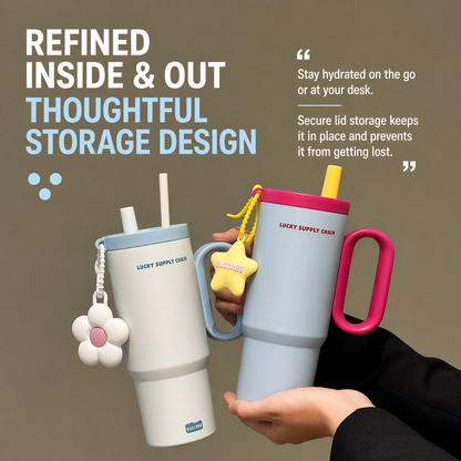 720ML Leak-Proof Thermal Cup with Handle