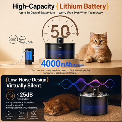 Wireless Cat Water Fountain 3.2L (Stainless Steel)