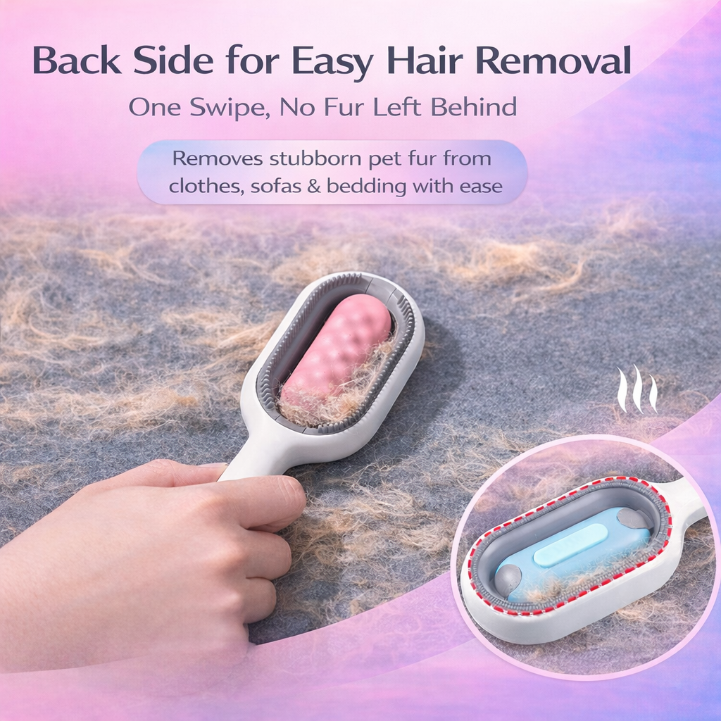 3-in-1 Pet Grooming Brush with Water Tank