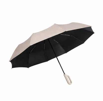 Automatic Hook Handle Umbrella – 125cm Windproof UV Protection Foldable Travel Umbrella