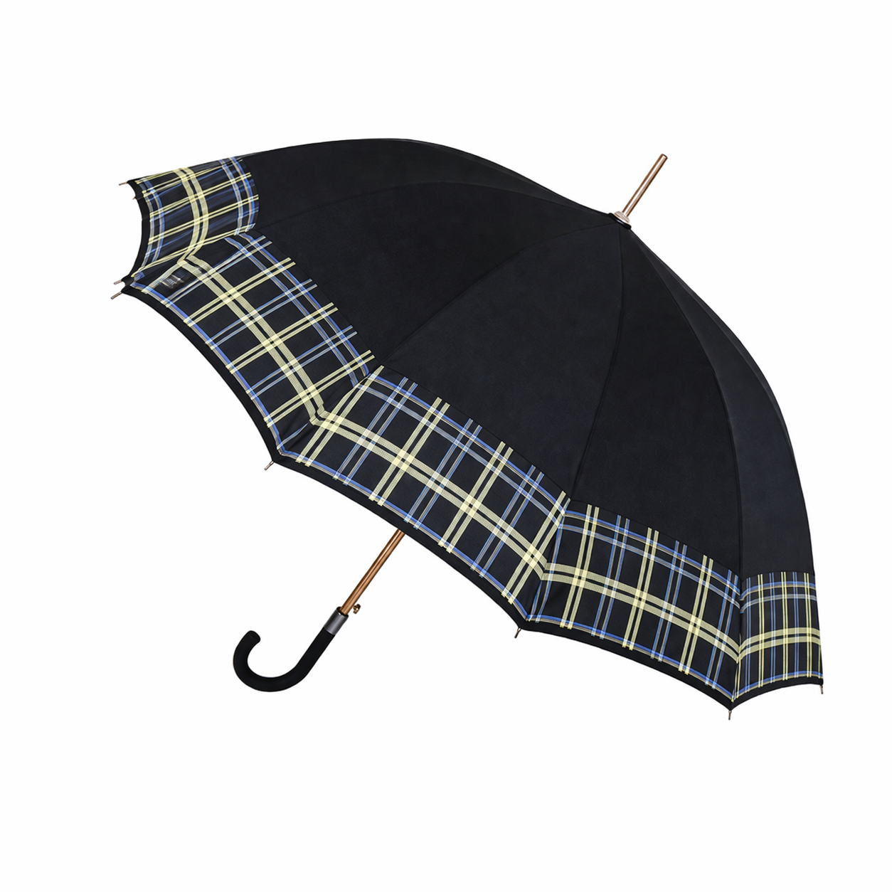12-Rib Windproof Classic Long Umbrella – Large 115cm Coverage, Durable & Waterproof