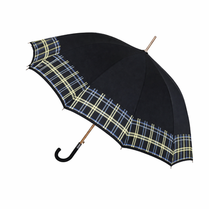 12-Rib Windproof Classic Long Umbrella – Large 115cm Coverage, Durable & Waterproof