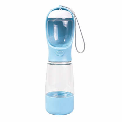 3-in-1 Portable Pet Travel Bottle (Water + Food + Waste Bag)