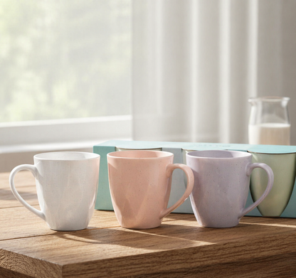 Ceramic Coffee Cup Set (3pcs / 4pcs)
