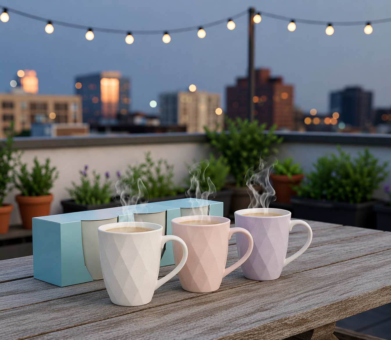 Ceramic Coffee Cup Set (3pcs / 4pcs)