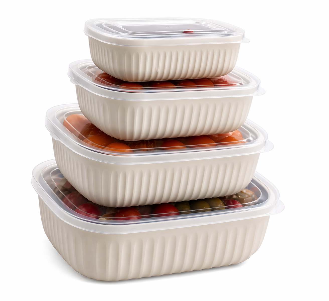4-Piece Food Storage Container Set – Lightweight & Stackable Meal Prep Boxes