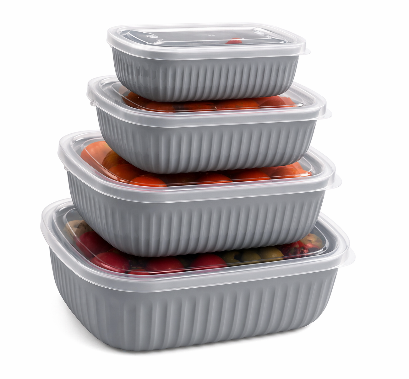 4-Piece Food Storage Container Set – Lightweight & Stackable Meal Prep Boxes