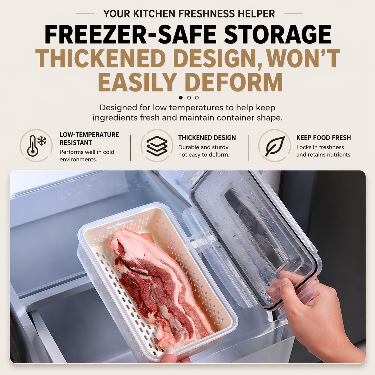 2-in-1 Fresh Keeping Storage Container Set (Drain & Store Design)