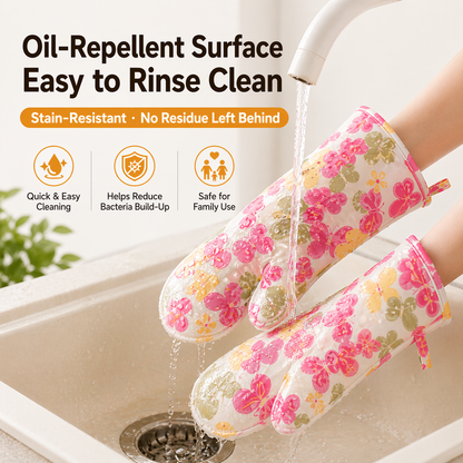 Silicone Heat Resistant Oven Gloves – Anti-Slip & Easy Clean