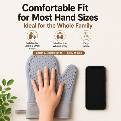 Silicone Heat Resistant Oven Gloves – Anti-Slip & Easy Clean