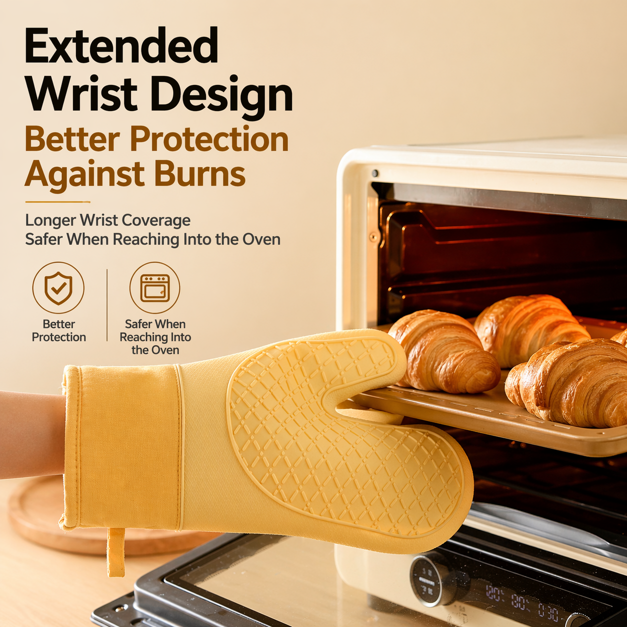 Silicone Heat Resistant Oven Gloves – Anti-Slip & Easy Clean
