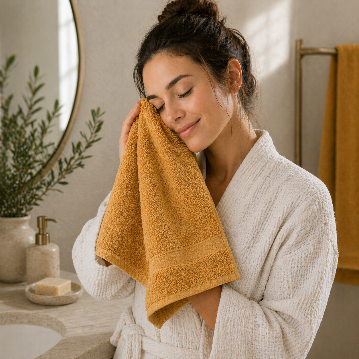 3PCS Cotton Towel Set (Bath & Face Towels)