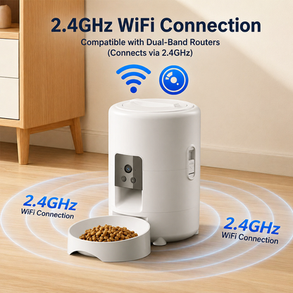 Smart WiFi Automatic Pet Feeder with Camera (2L Capacity)