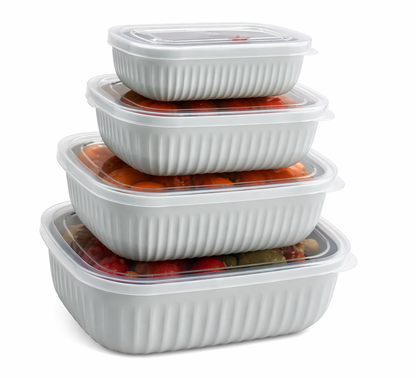 4-Piece Food Storage Container Set – Lightweight & Stackable Meal Prep Boxes
