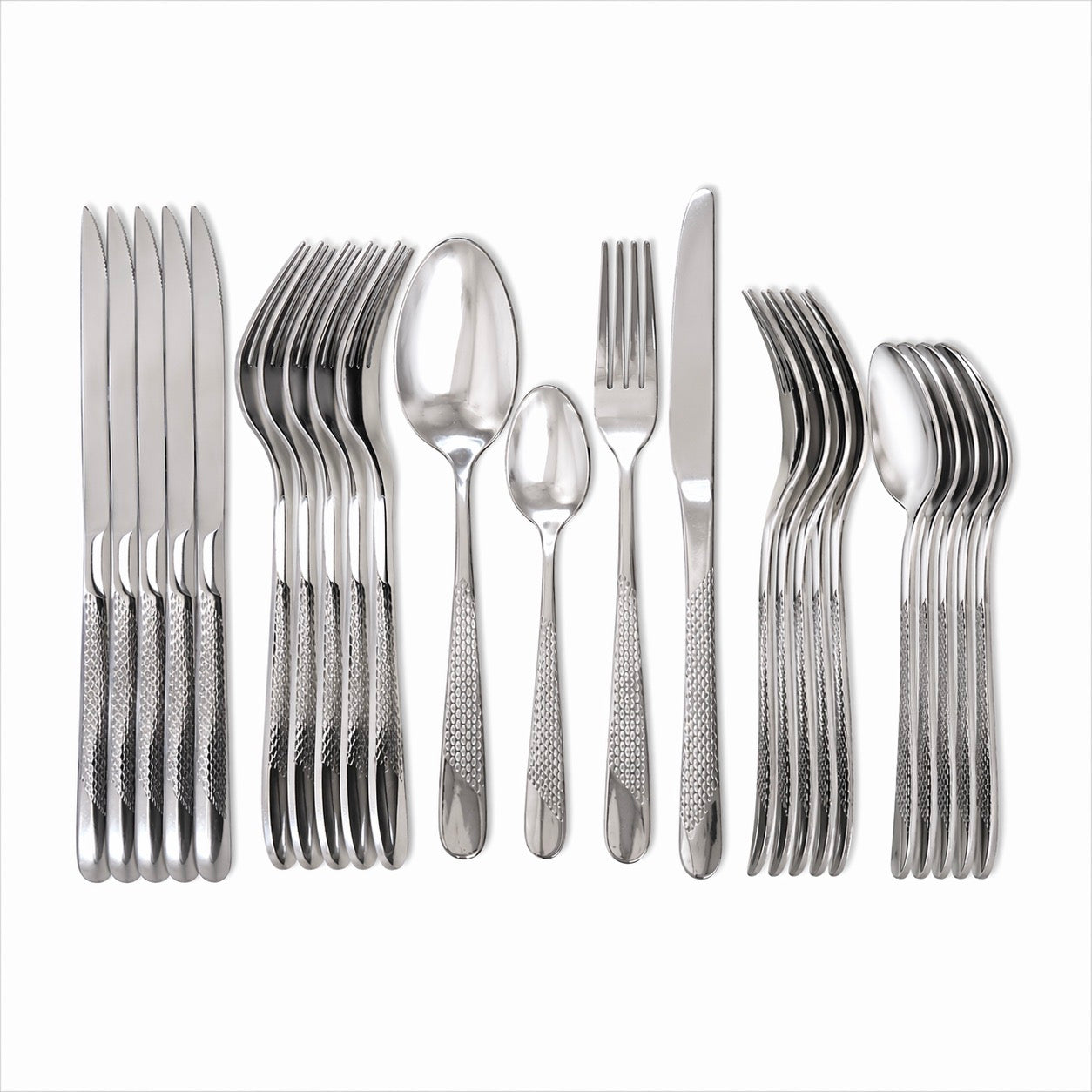24PCS Stainless Steel Cutlery Set – Heavy Duty Hotel Quality Dining Set