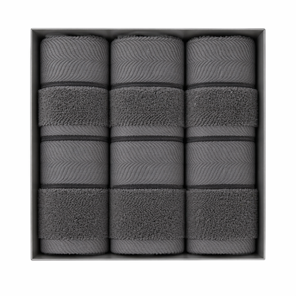 Ultra Soft Antibacterial Cotton Towels (6pcs Set) – Super Absorbent & Skin-Friendly