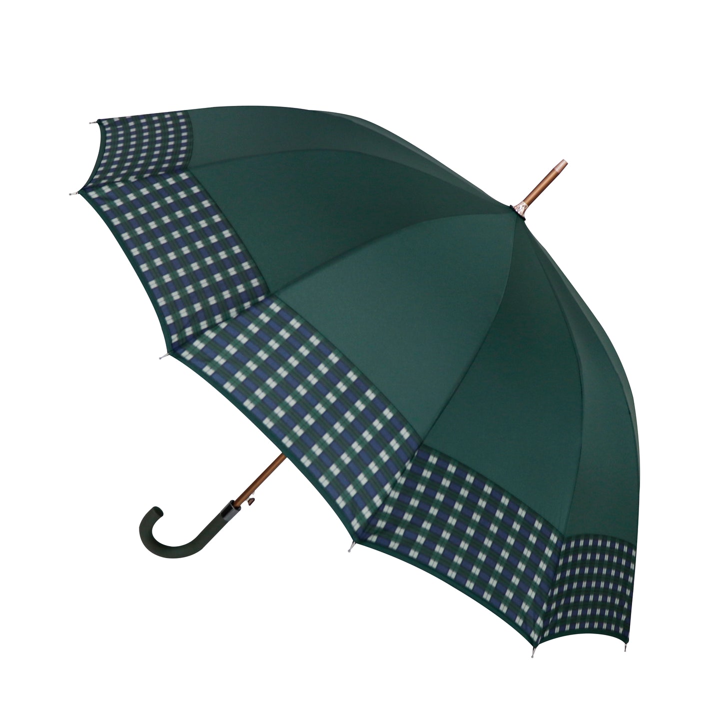 12-Rib Windproof Classic Long Umbrella – Large 115cm Coverage, Durable & Waterproof