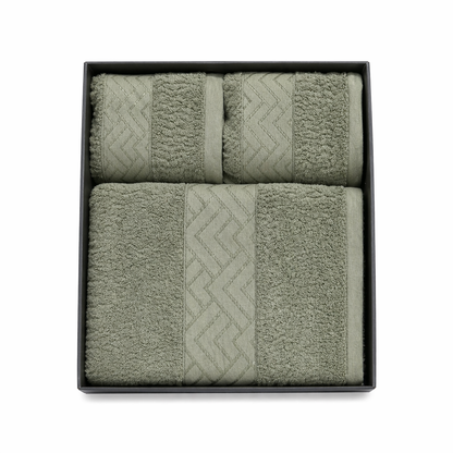 3PCS Cotton Towel Set (Bath & Face Towels)