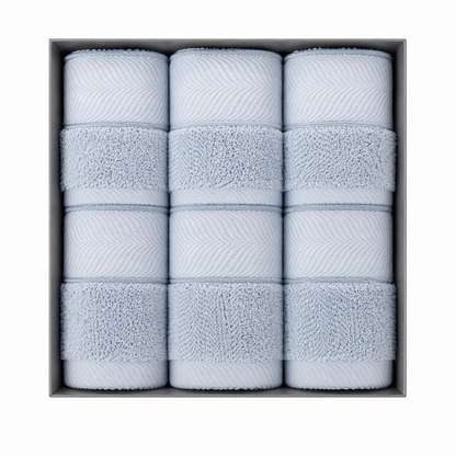 Ultra Soft Antibacterial Cotton Towels (6pcs Set) – Super Absorbent & Skin-Friendly