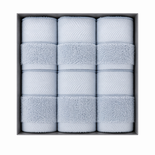 Ultra Soft Antibacterial Cotton Towels (6pcs Set) – Super Absorbent & Skin-Friendly